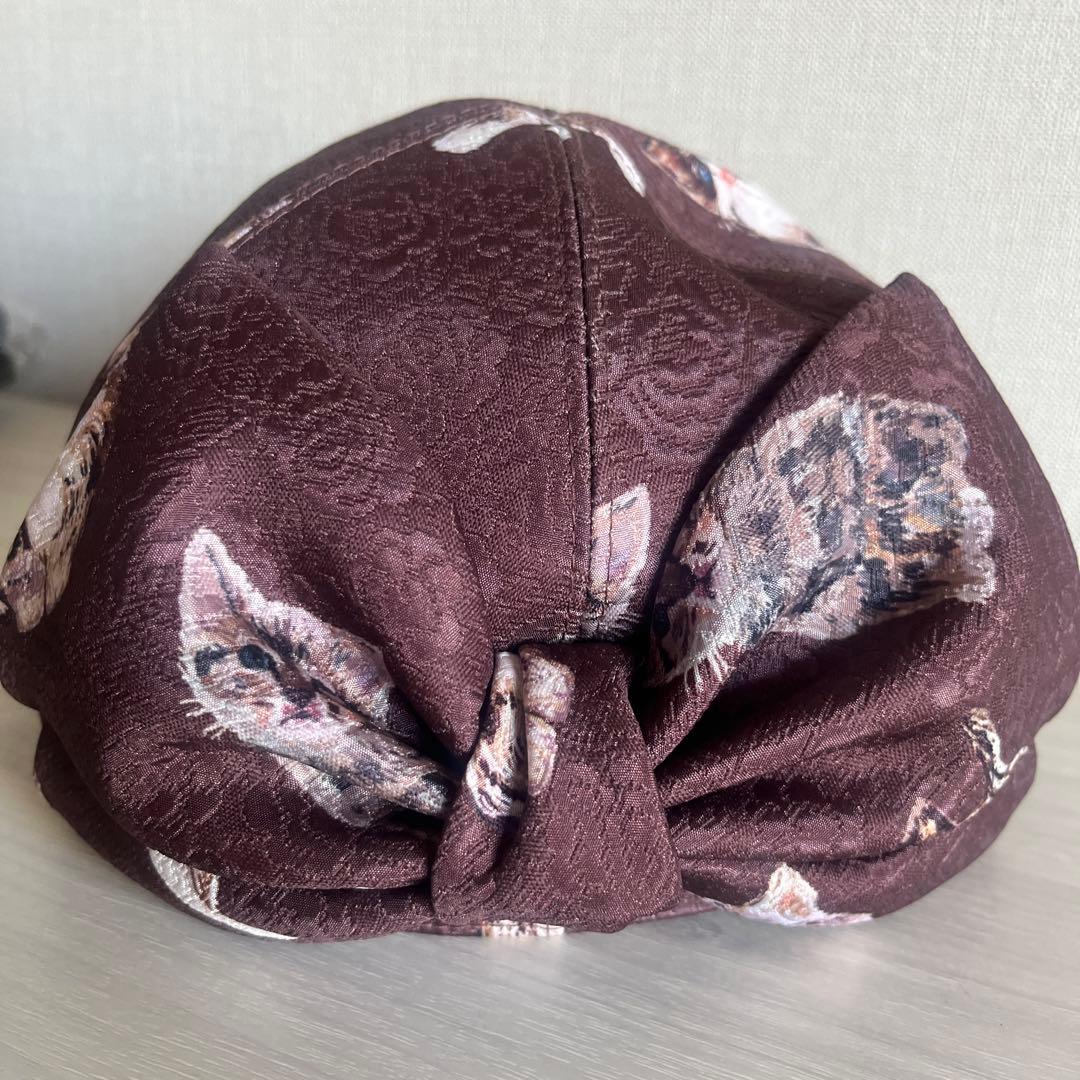 【CA4LA】猫柄 ベースボールキャップ ブラウン