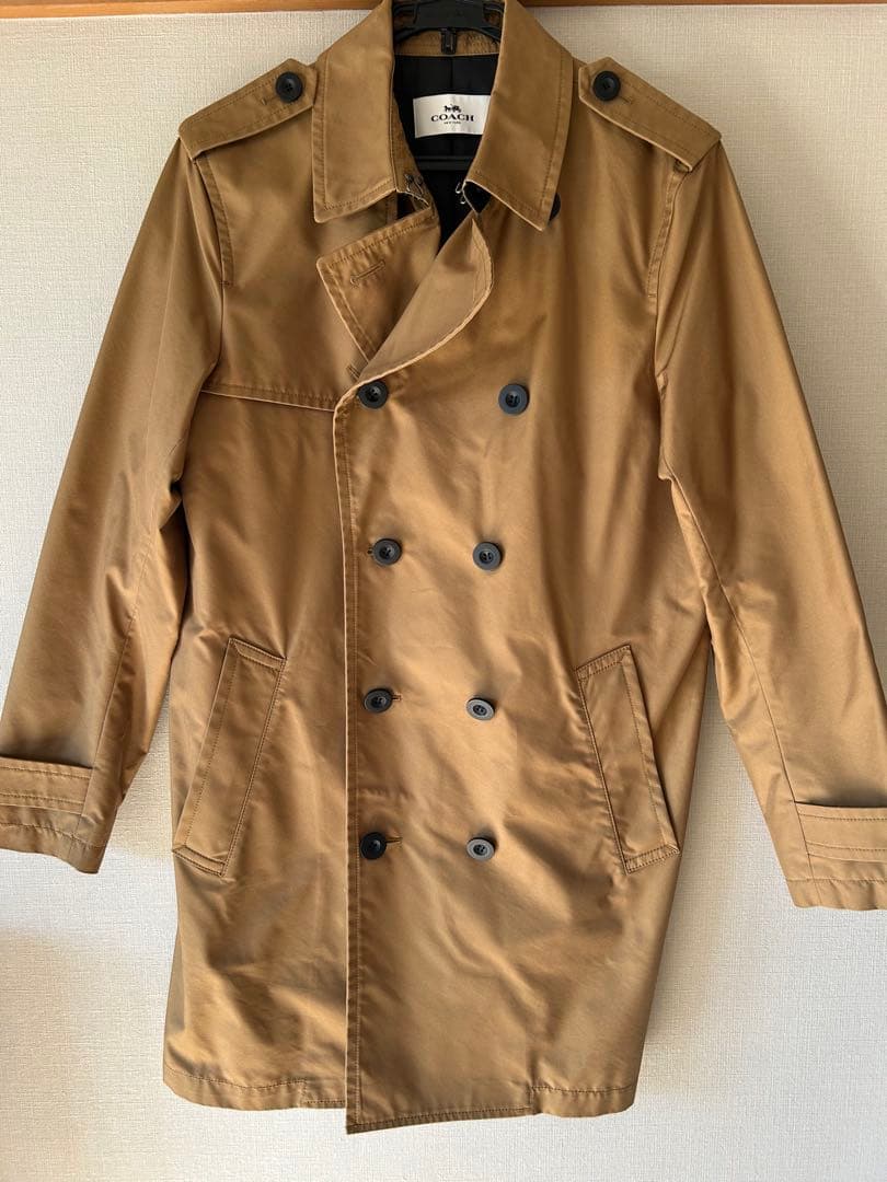 【美品】コーチ COACH メンズトレンチコート Mサイズ