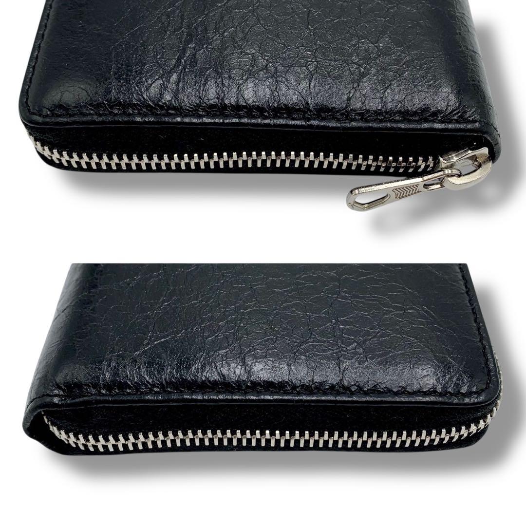 美品✨バレンシアガ 長財布 ラウンドファスナー エッセンシャル レザー ブラック