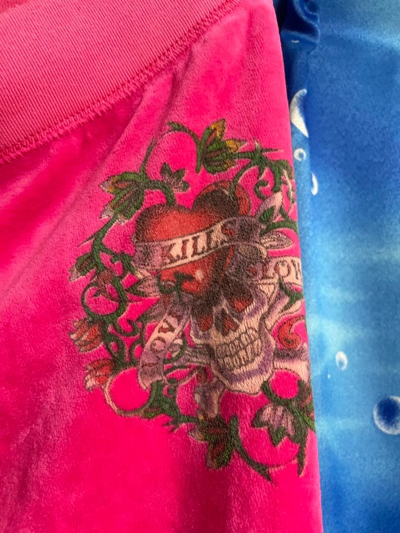 エドハーディー セットアップルームウエア ピンク パーカー