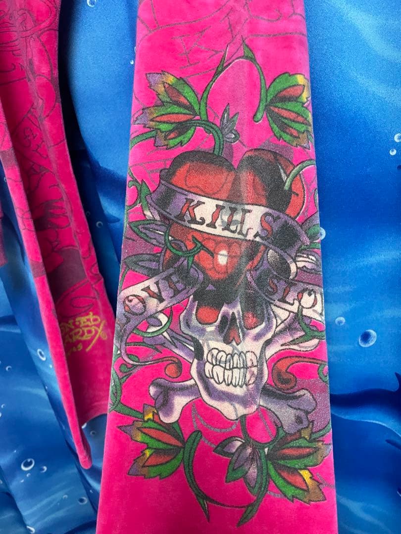 エドハーディー セットアップルームウエア ピンク パーカー