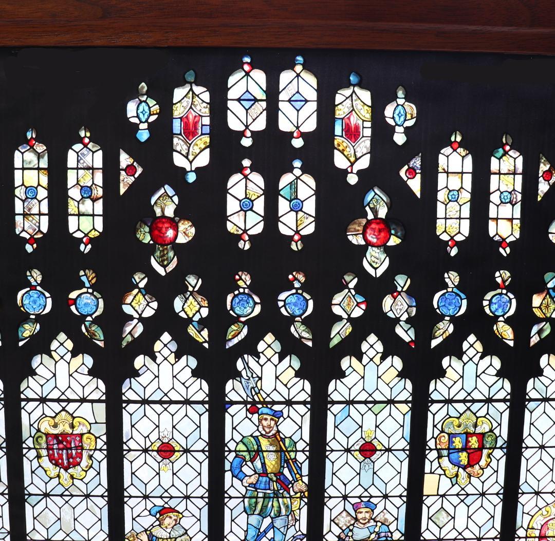 お気に召すまま 男性の七つの時代 ヴィンテージ ステンドグラス 特大サイズ