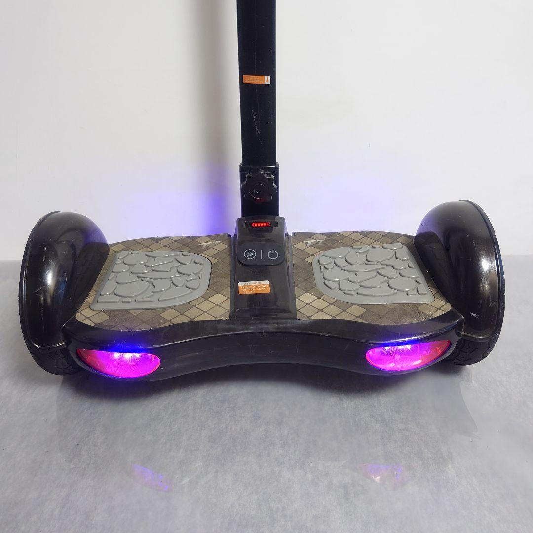 バランススクーター 黒色 紫色LEDライト付き