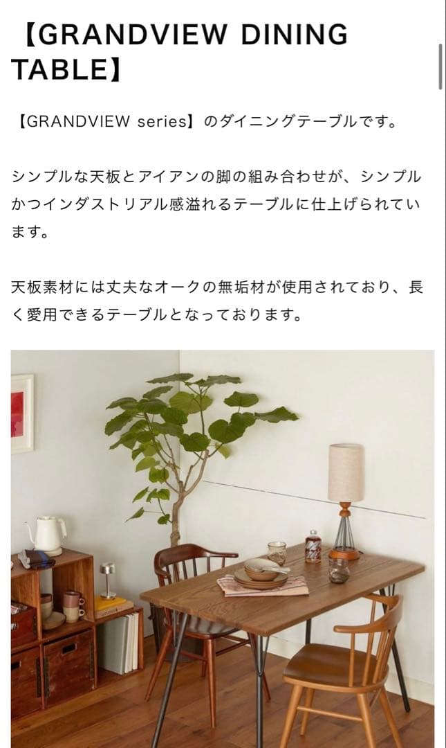 ジャーナルスタンダードファニチャー ダイニングテーブルL