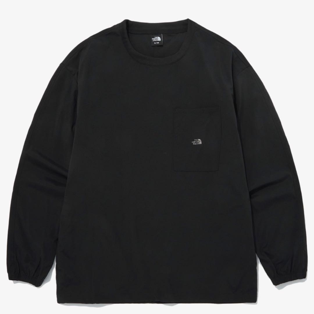 新品 THE NORTH FACE 切替ワンポイントクルーネックナイロントップス