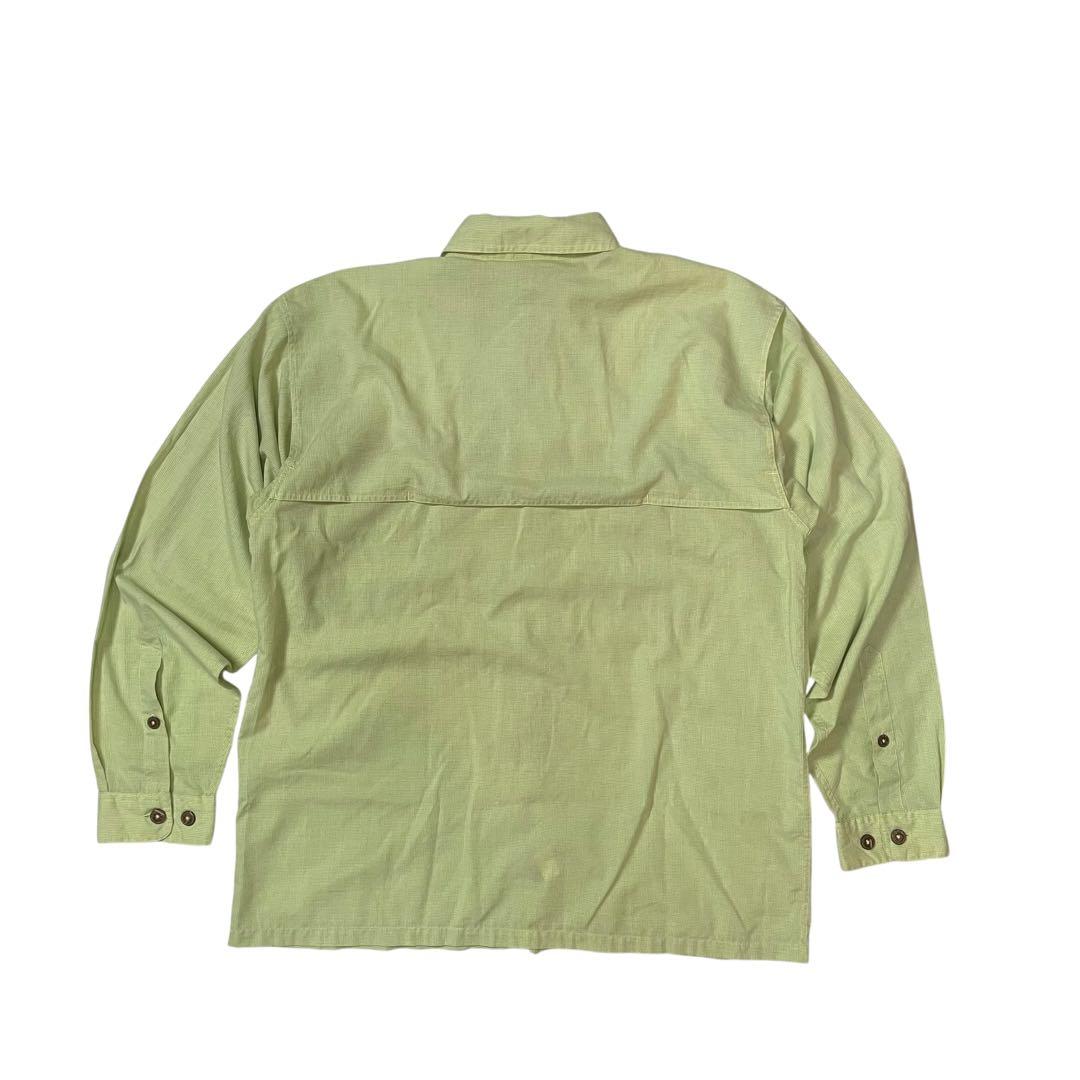 パタゴニア03年製 ライトグリーン フィッシングガイド長袖シャツM（JPN L）