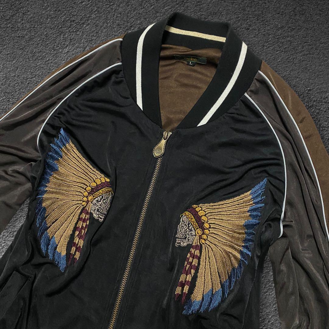 ジャケット・アウター Obelisk Indian skull souvenir jacket