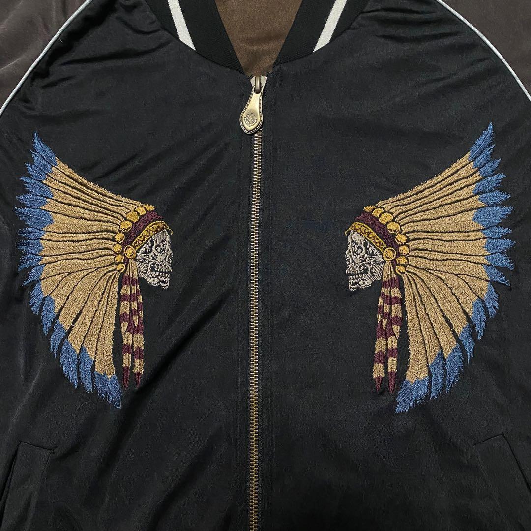 ジャケット・アウター Obelisk Indian skull souvenir jacket