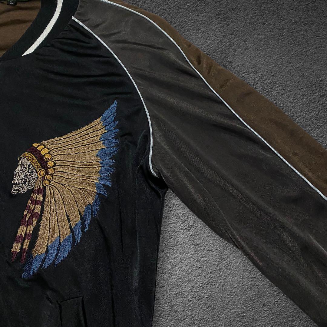 ジャケット・アウター Obelisk Indian skull souvenir jacket