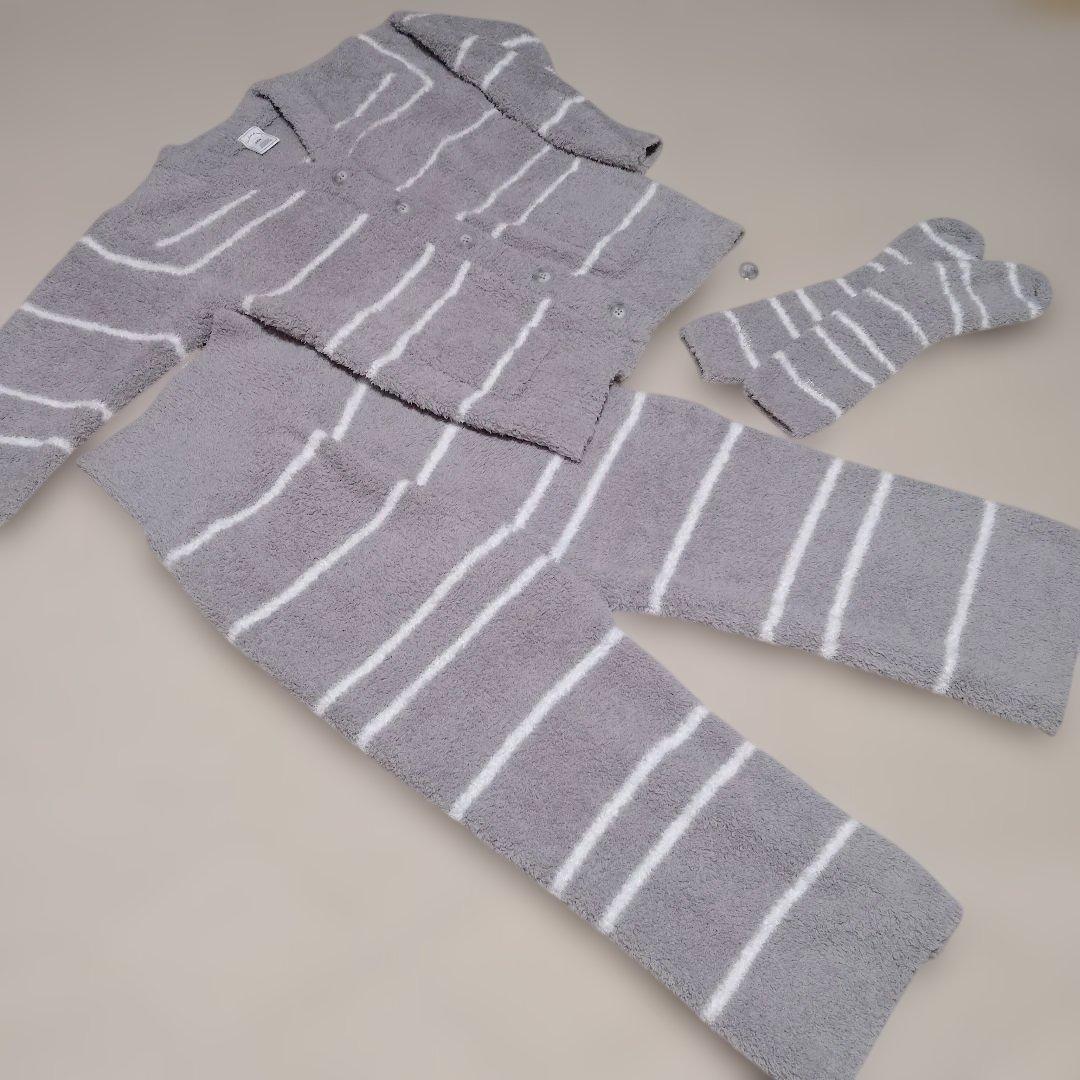 【新品未使用】 ジェラートピケ ルームウェア上下靴下3点セット パジャマ