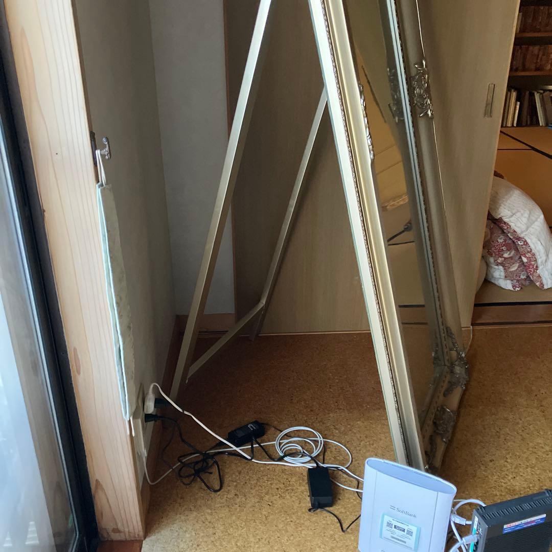 スタンドミラー　ゴールド　ロココ調