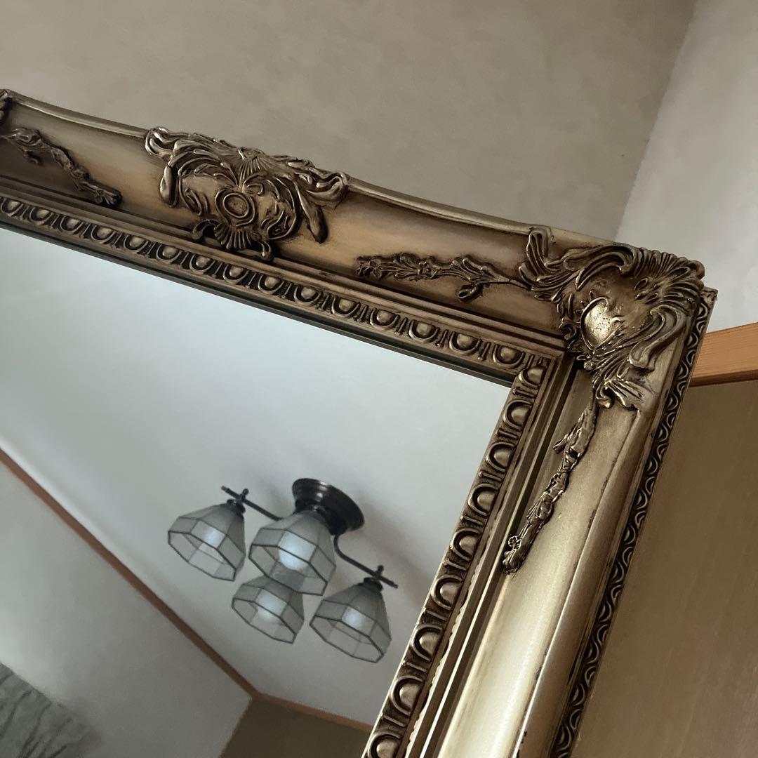 スタンドミラー　ゴールド　ロココ調