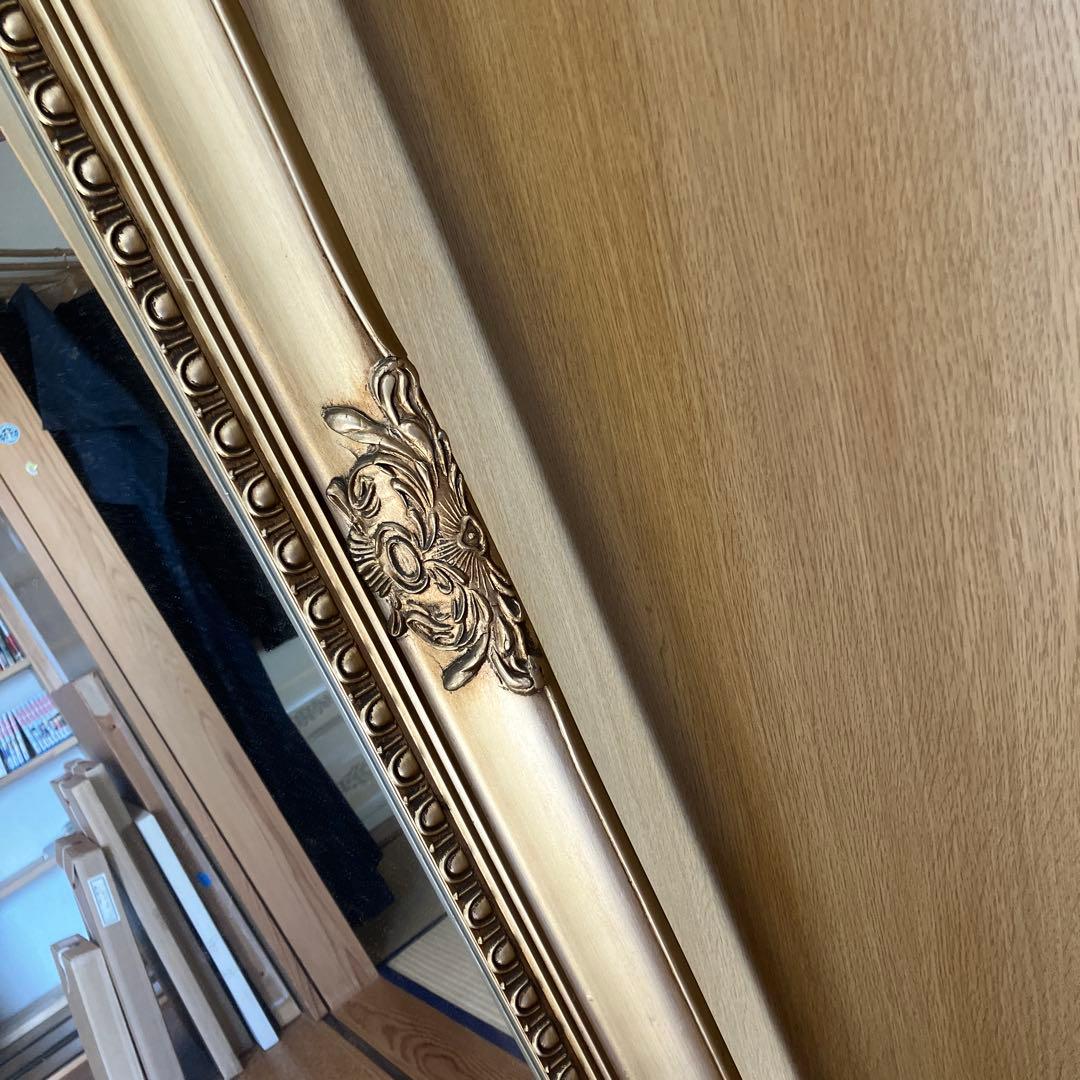 スタンドミラー　ゴールド　ロココ調