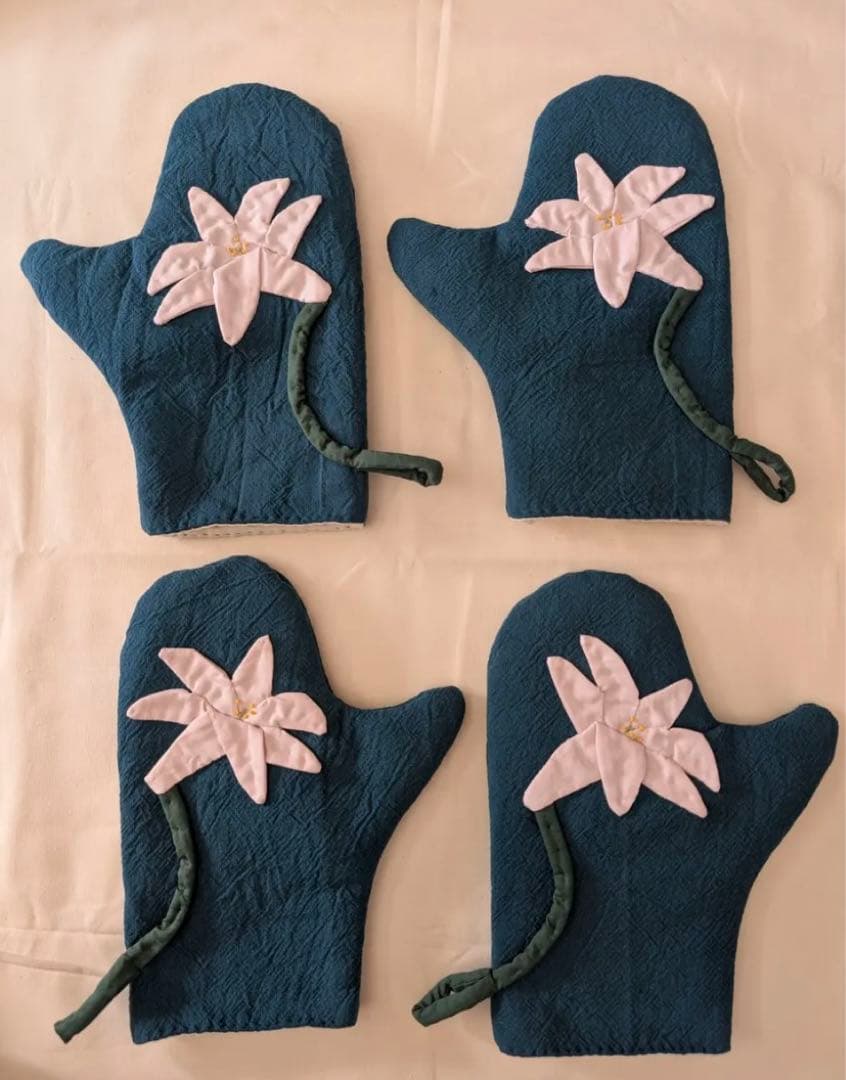 COMET コメット キッチンミトン　ハンドメイド　右左　鍋つかみ