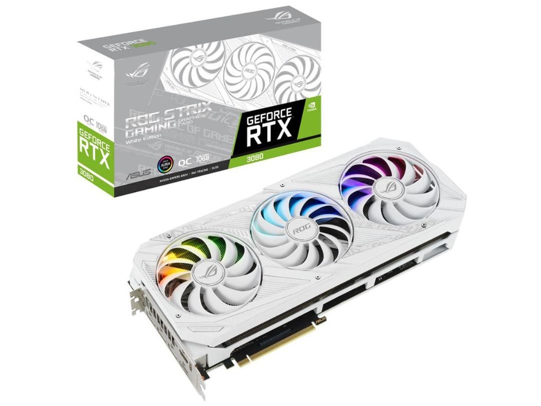 [美品] ROG STRIX RTX3080 O10G WHITE V2