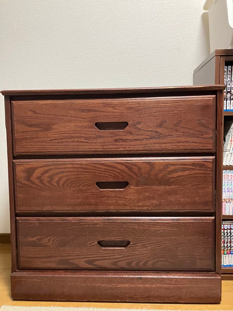 中古　アメリカ家具3段チェスト 引き出し収納家具 サイドチェスト