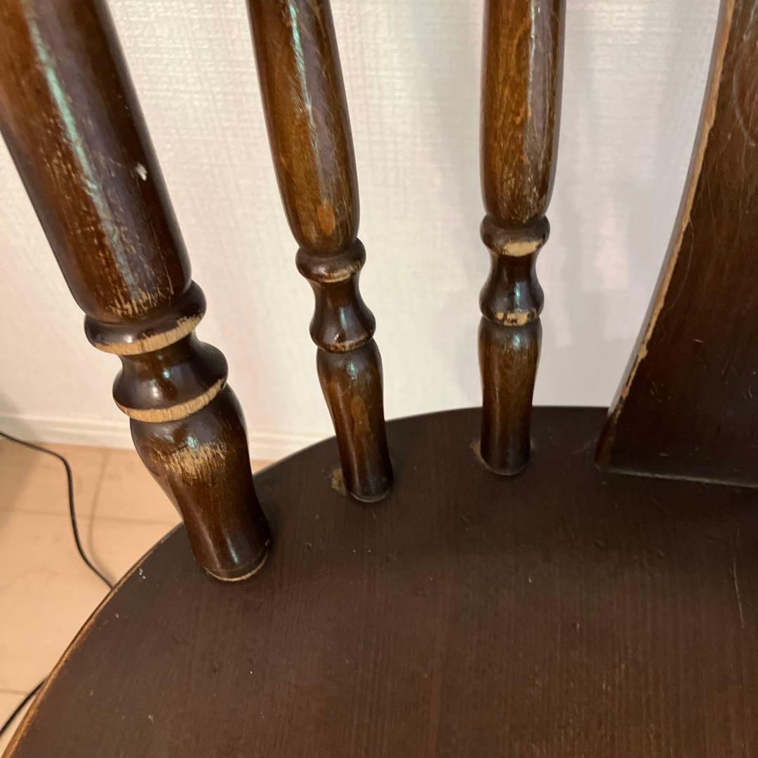 ウィンザーチェア　キツツキマーク　飛騨産業　木製ダークブラウン