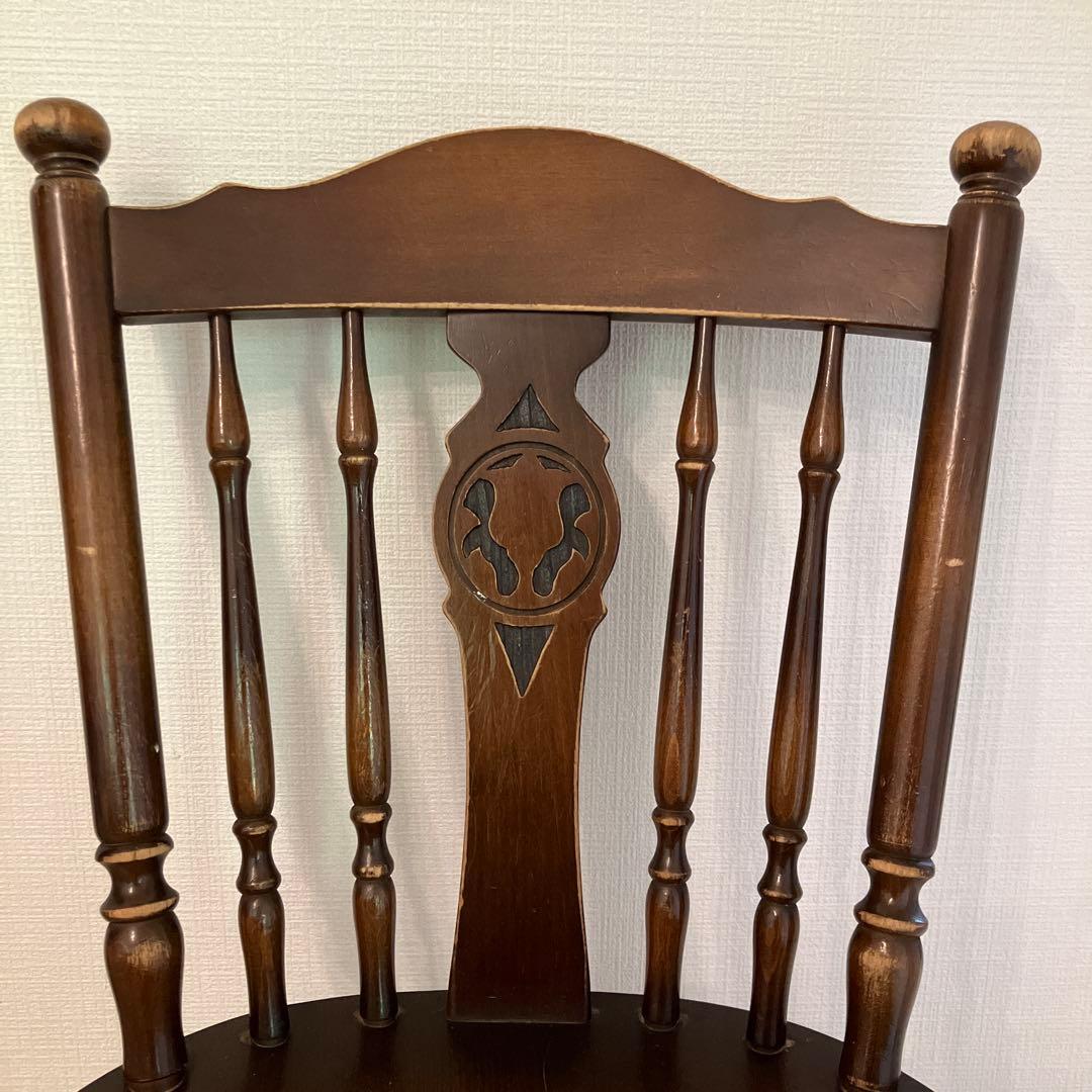 ウィンザーチェア　キツツキマーク　飛騨産業　木製ダークブラウン