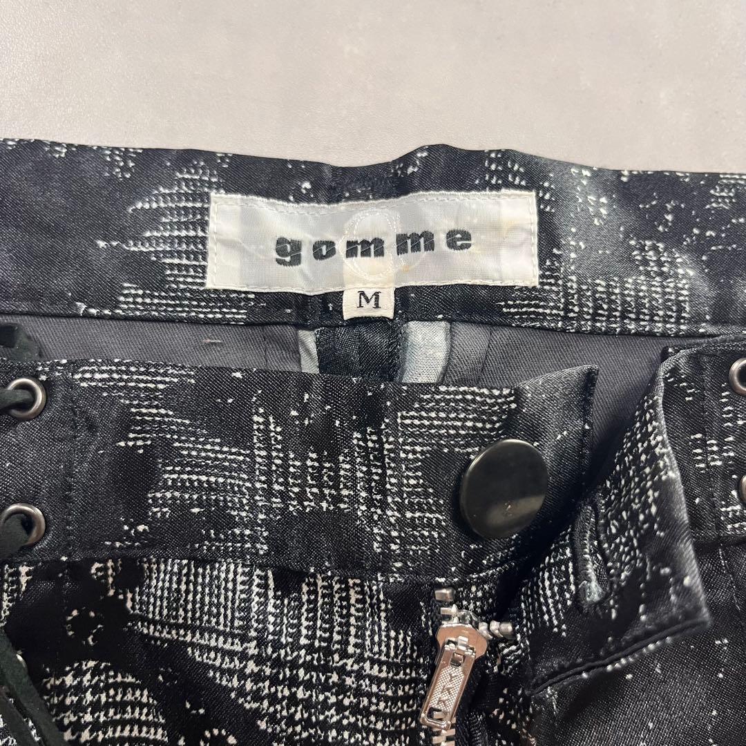 パンツ 00s gomme lace up All over pattern pants