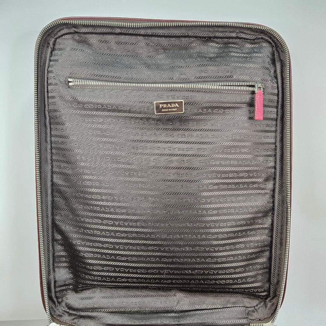 美品 PRADA キャリーケース オールサフィアーノレザー ポケット多