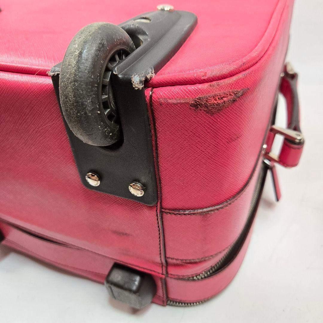 美品 PRADA キャリーケース オールサフィアーノレザー ポケット多