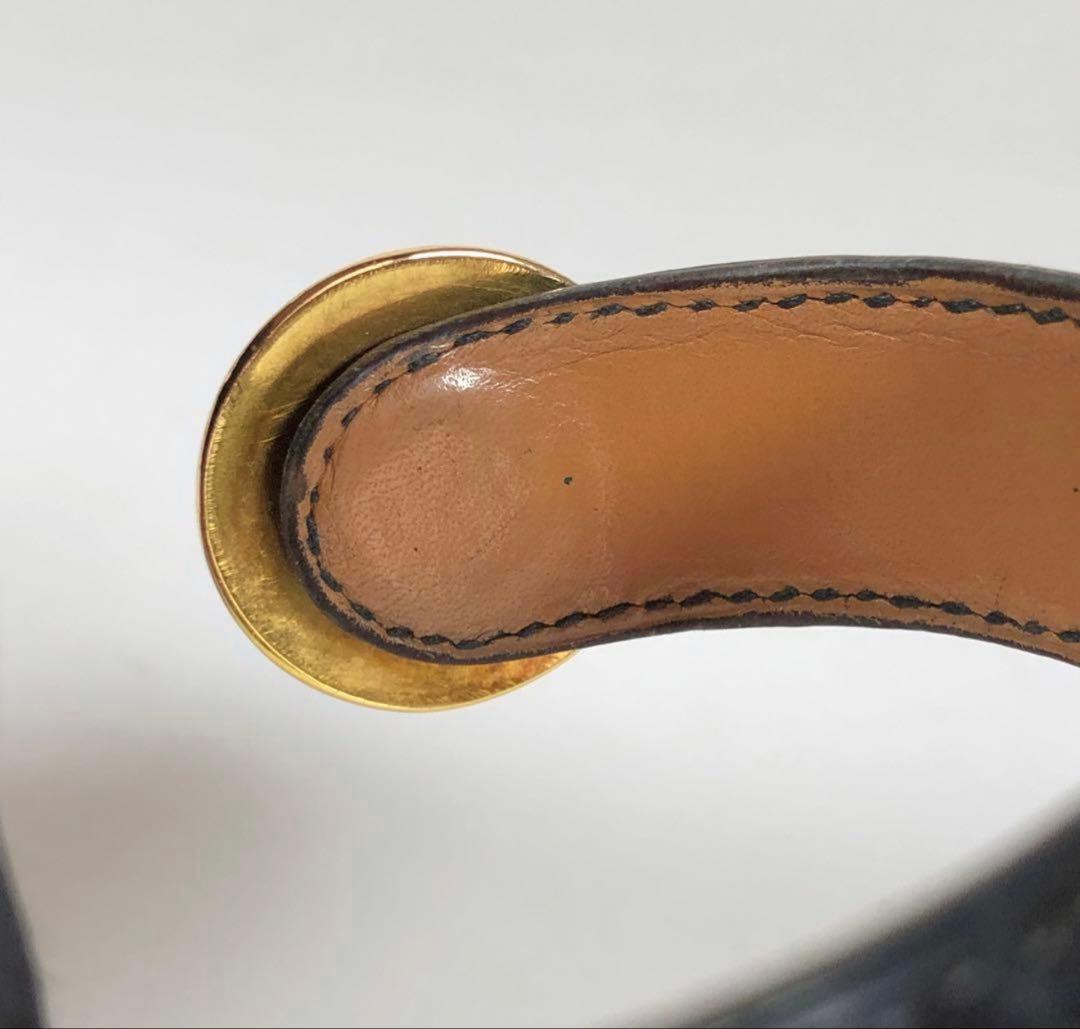 希少 HERMES エルメス バングル クロコダイル レザー ブラック