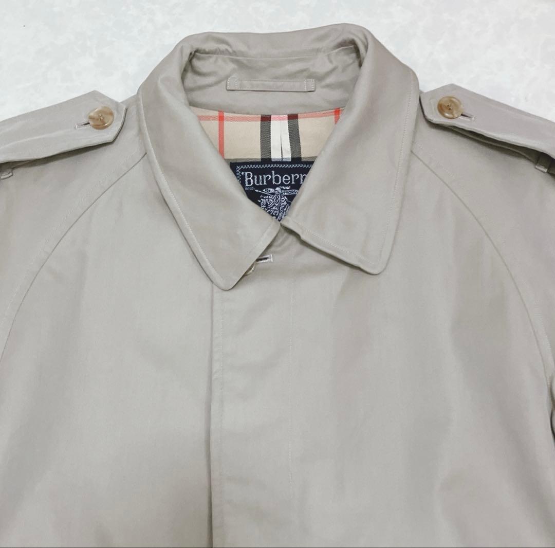 Burberrys バーバリー　ステンカラーコート　ノバチェック　ベージュ玉虫