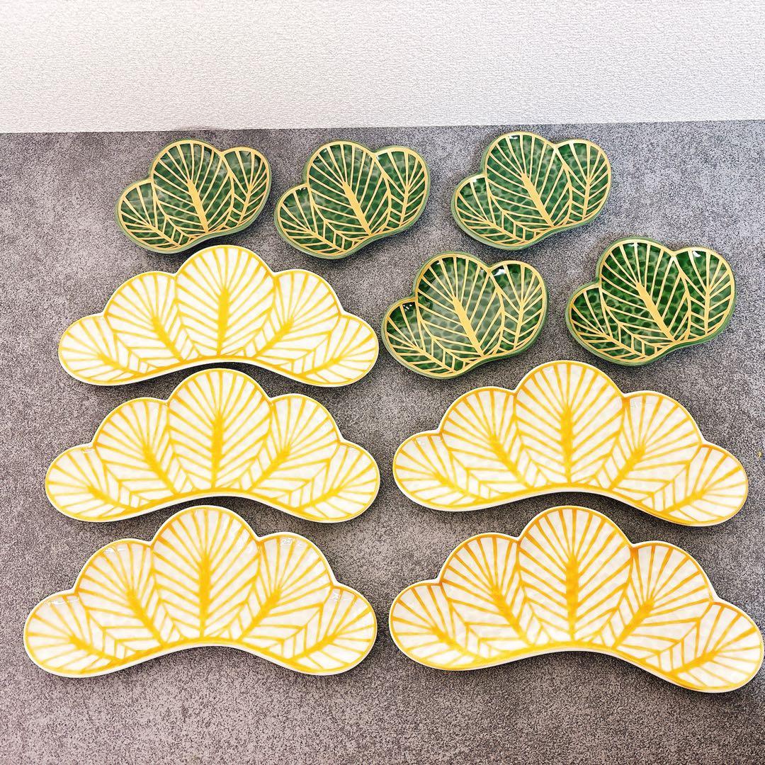 Y.K.R様ご依頼幸楽窯　松葉形前菜皿　銘々皿　10点セット