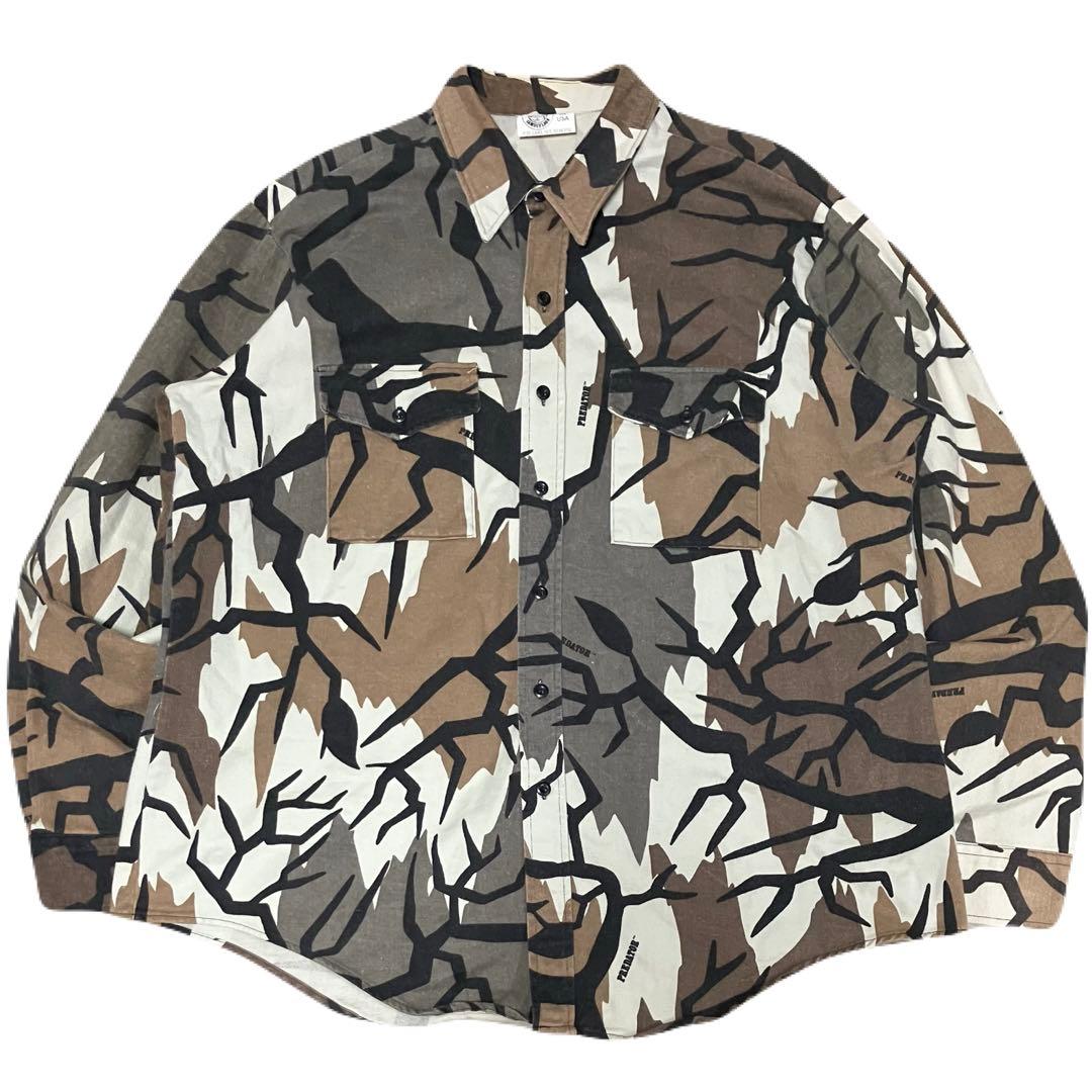 80s PREDATOR CAMOUFLAGE プレデターカモ ミリタリーシャツ