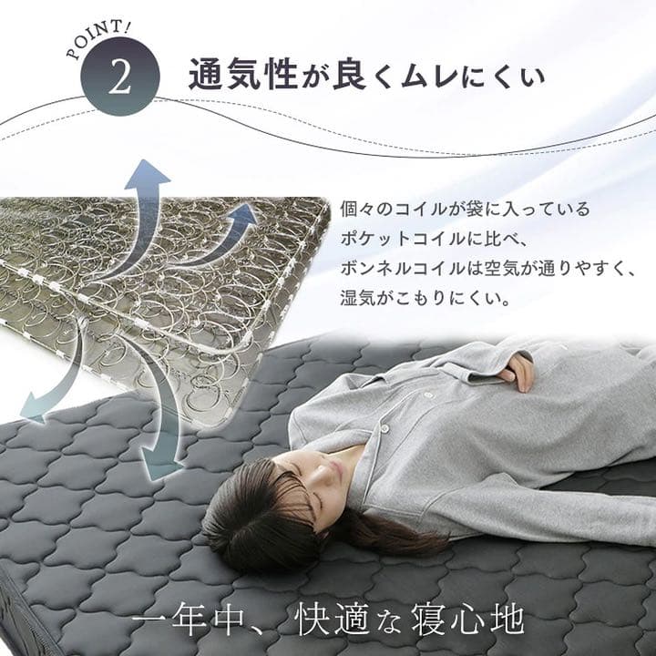 ボンネルコイル マットレス セミダブル 寝具 布団 ベッド 同棲 引っ越し 引越