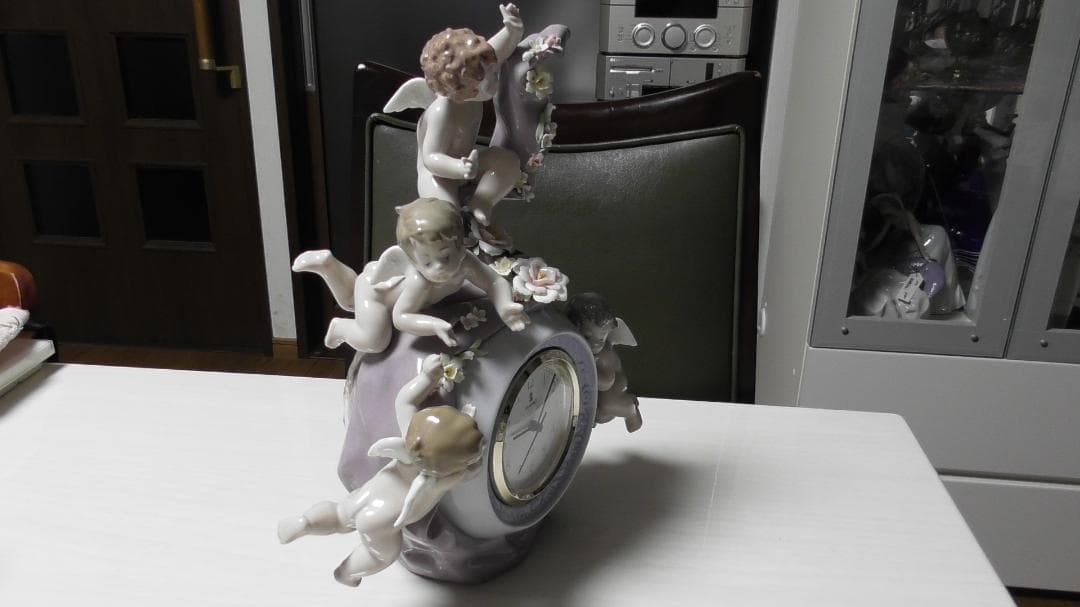 LLADRO　リヤドロ【天使の時計】値下　リアドロ　インテリア　陶器　Ｌ383