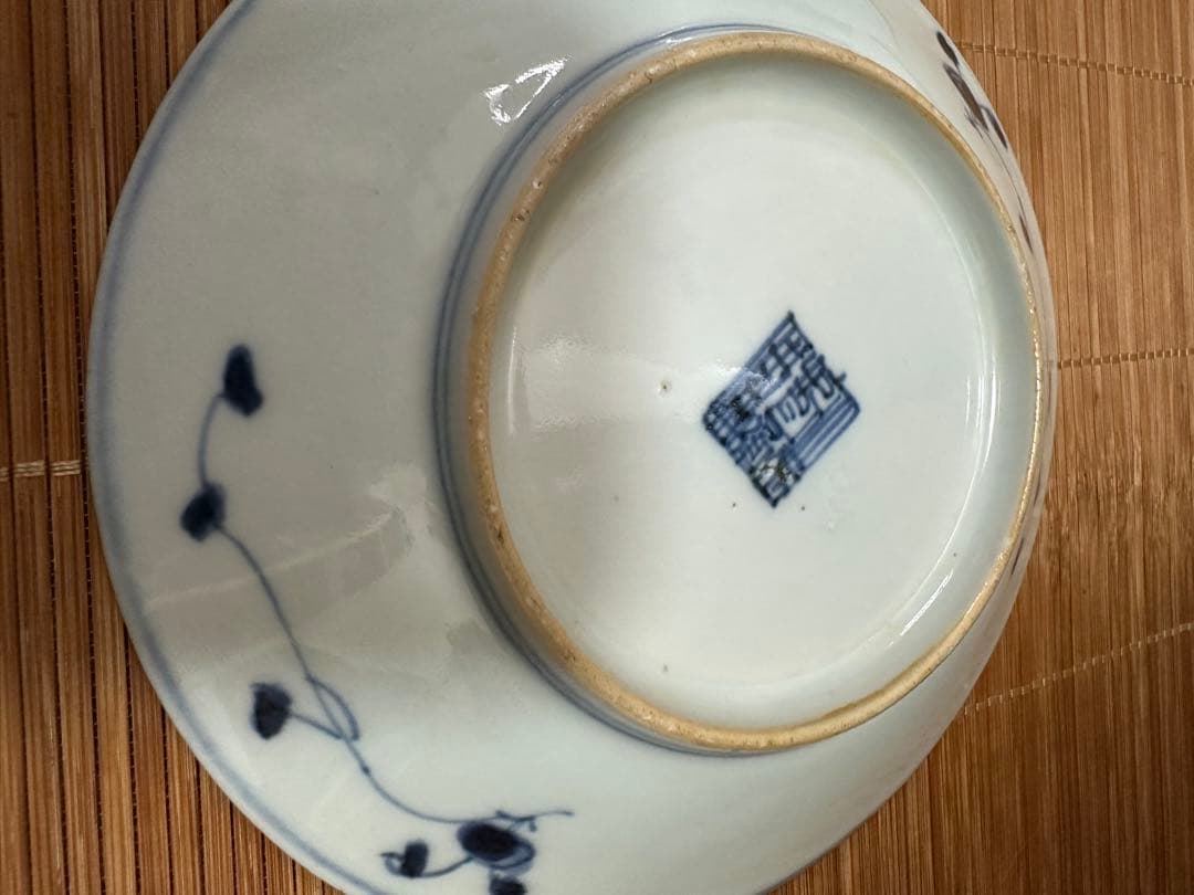 中国陶磁器　染付　清時代　清朝　大清乾隆￼年製￼ お皿5枚セット箱あり骨董古美術