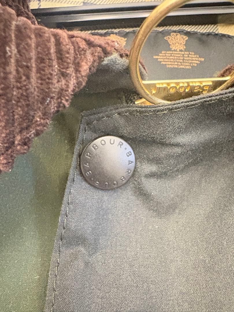 【お安く！美品】Barbour トランスポート　ダークグリーン切り替え　42