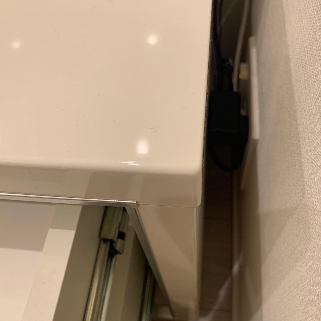 ホワイト木製テレビ台 ガラス扉付き（たのメル便込み）