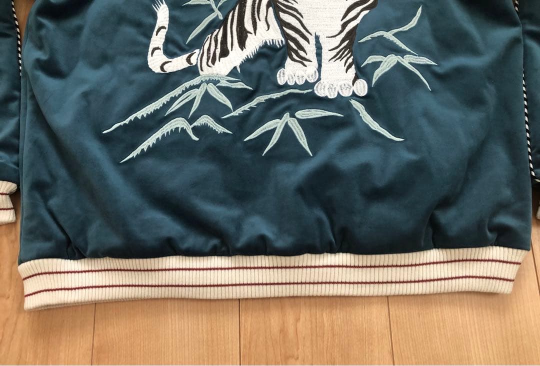 M１９！　HOUSTON 別珍 スーベニアジャケット(TIGER)／虎