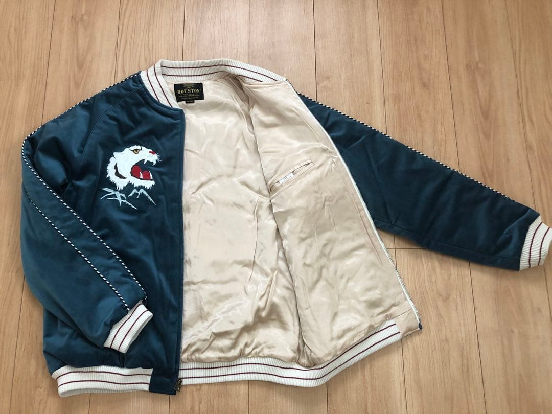 M１９！　HOUSTON 別珍 スーベニアジャケット(TIGER)／虎
