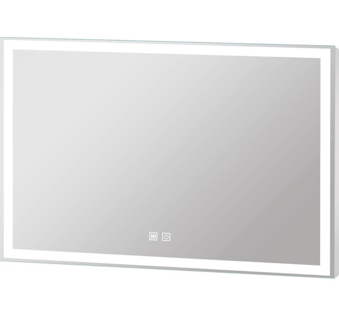 LEDミラー 曇り止め　浴室鏡 LEDライト付き ウォールミラー 壁掛け 洗面
