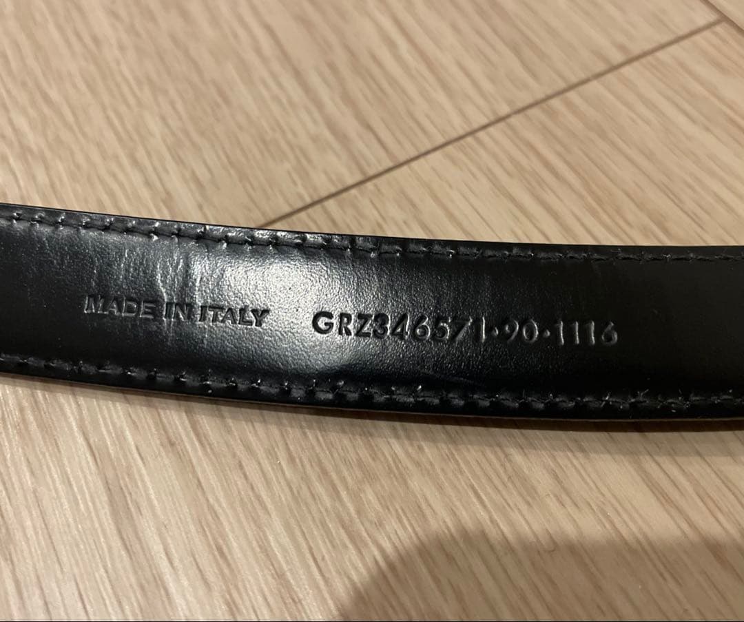 SAINT LAURENT PARISウエスタンレザーナローベルト　サイズ90