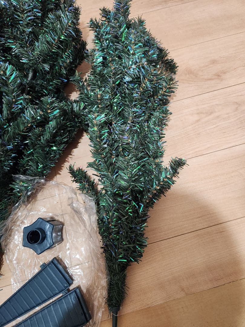 180cm LEDクリスマスツリーセット(大量オーナメント付)