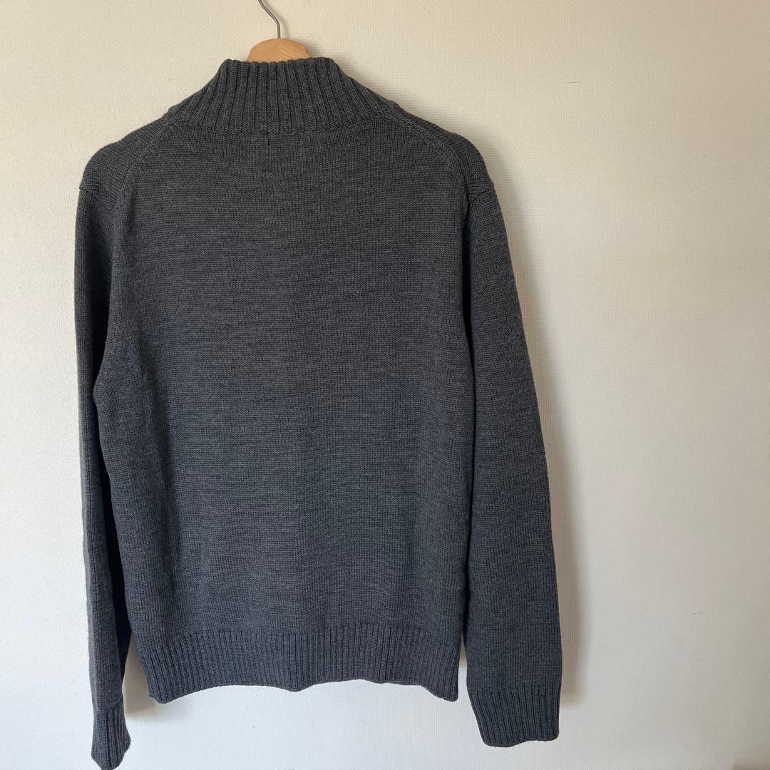 Maker’s shirts 鎌倉スタンドカラーカーディガン チャコールグレー