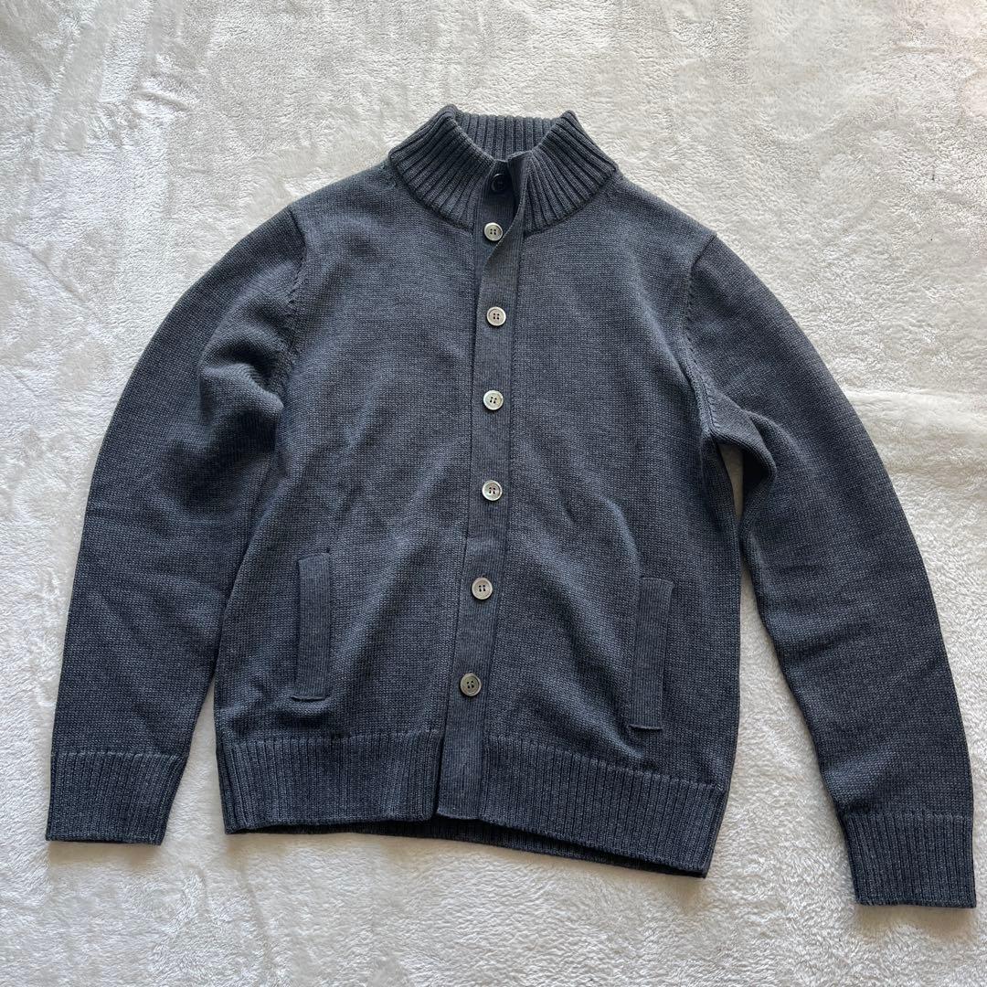 Maker’s shirts 鎌倉スタンドカラーカーディガン チャコールグレー