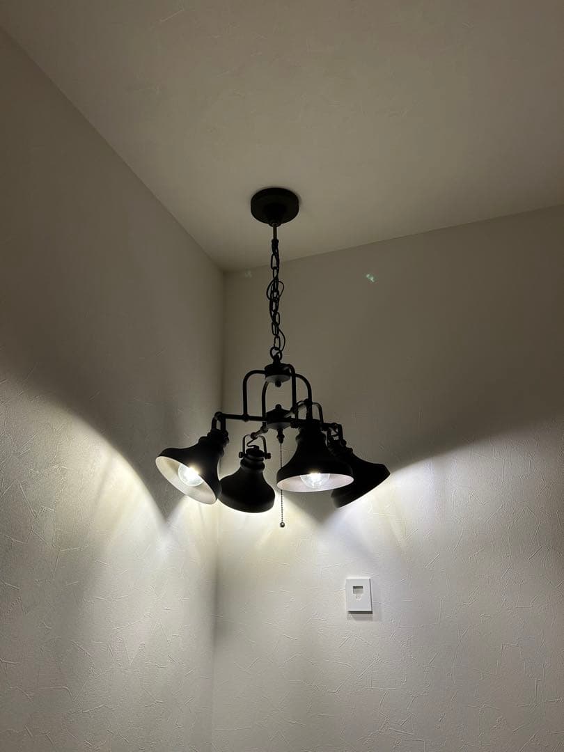 ひ*ろ様 ブラックシーリングライト 4灯 インダストリアル