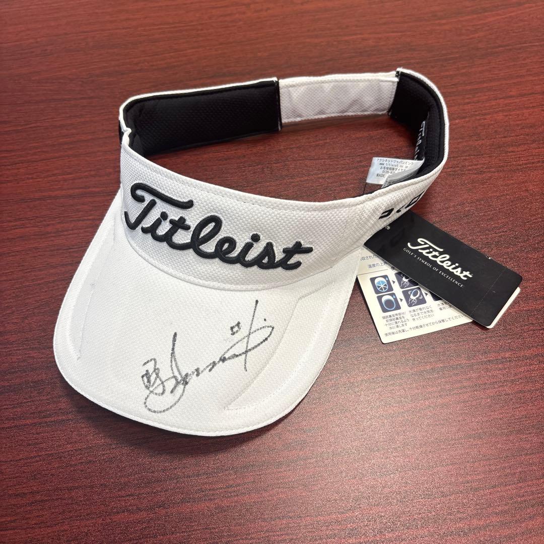 Titleist サイン入りバイザー ホワイト