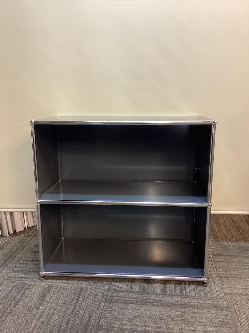 USMハラー ２段 オープンキャビネット シェルフ アントラサイト