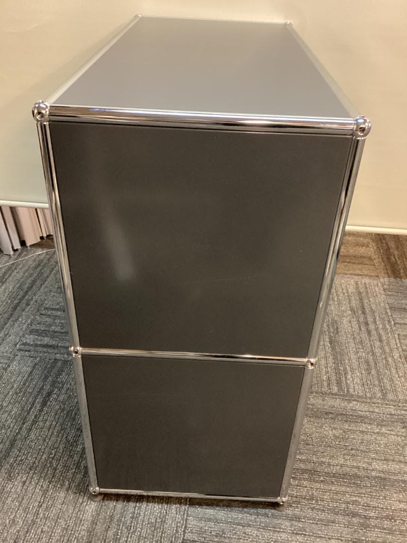 USMハラー ２段 オープンキャビネット シェルフ アントラサイト