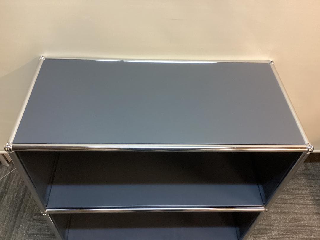 USMハラー ２段 オープンキャビネット シェルフ アントラサイト