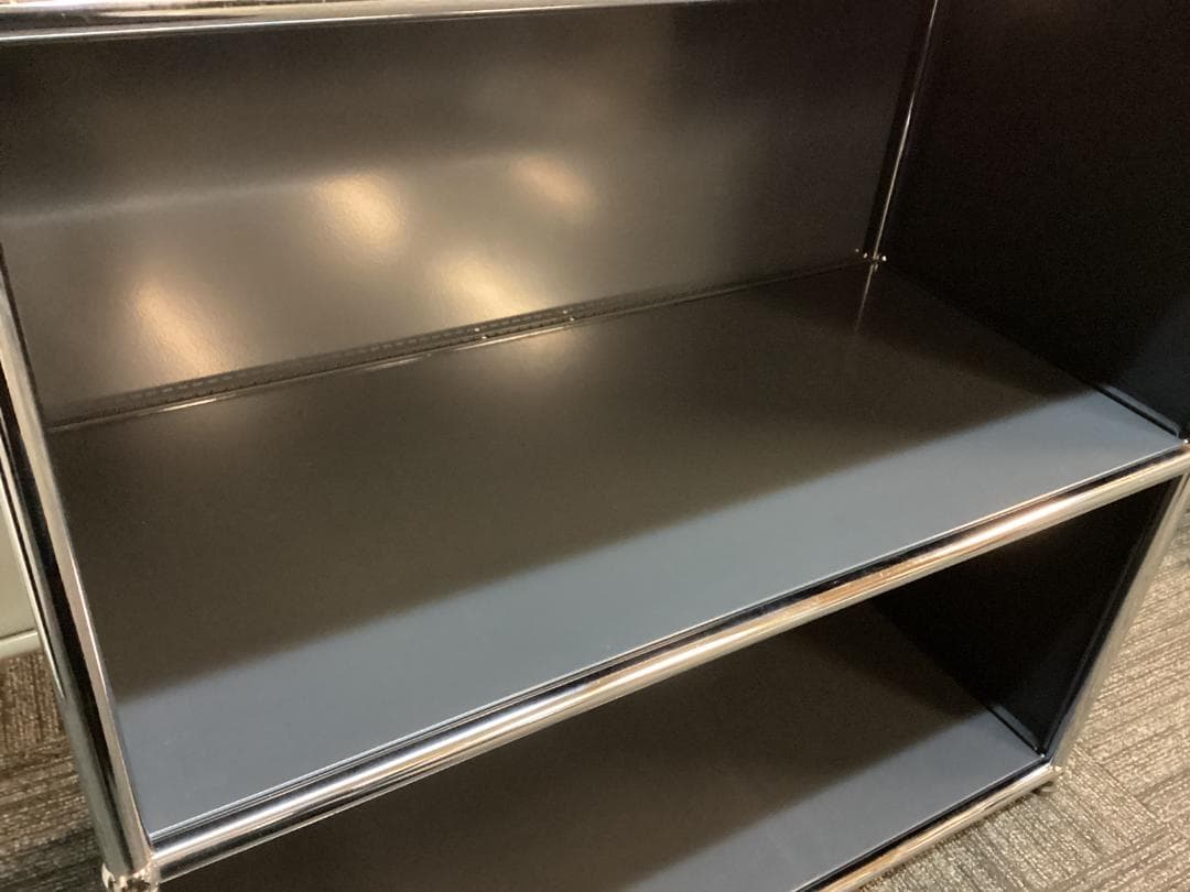 USMハラー ２段 オープンキャビネット シェルフ アントラサイト