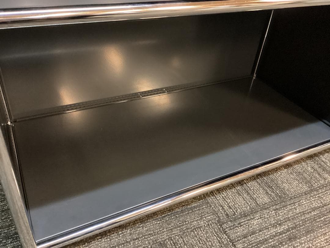 USMハラー ２段 オープンキャビネット シェルフ アントラサイト