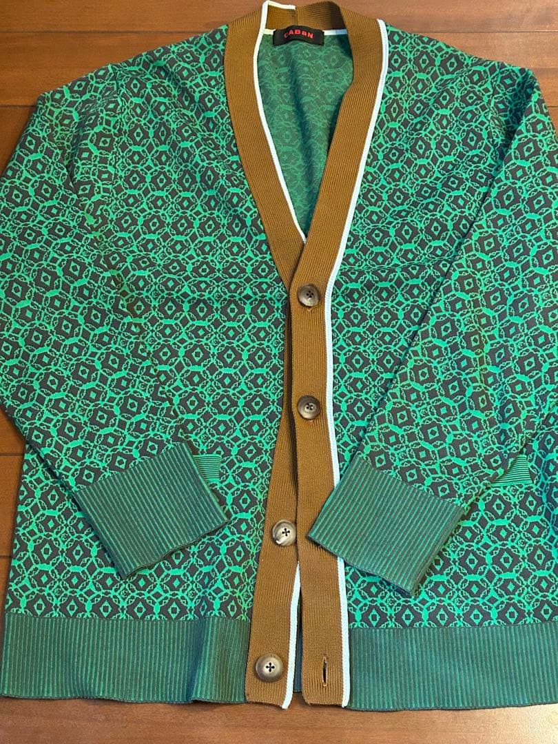 CABAN 幾何学模様 カーディガン