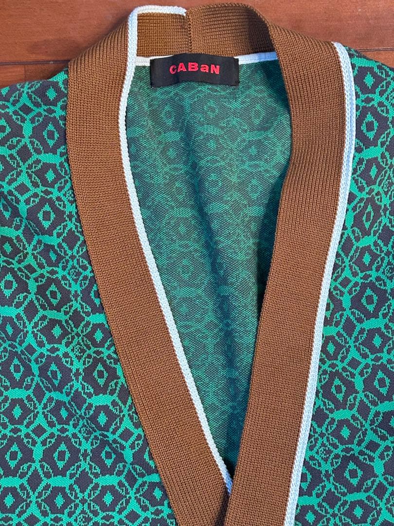 CABAN 幾何学模様 カーディガン